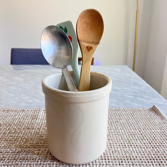 Other - Rustic Stoneware Utensil Holder 6x5